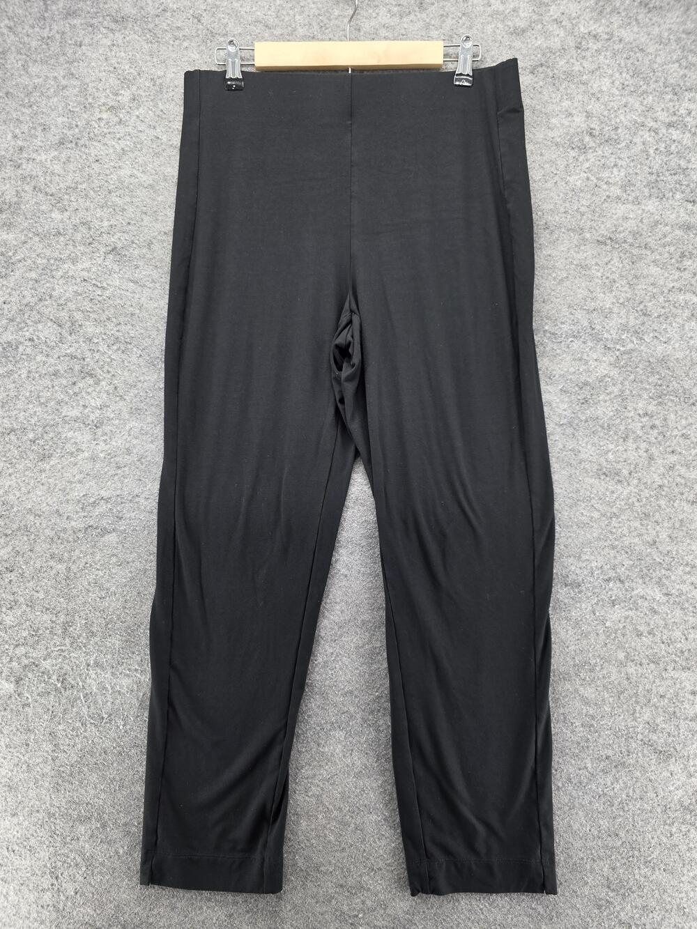 J Jill Pants Womens Medium Black Wearever Slim Ankle Pull On Stretch Jersey